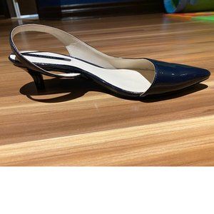 Zara kitten heels, navy blue, size 39